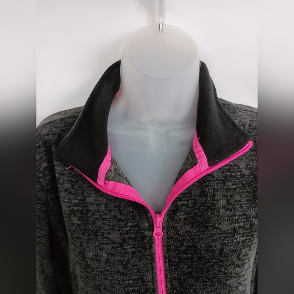 2/$30 MTA SPORT Women's Gray Jacket with Pink Accents (#577) - Picture 3 of 8